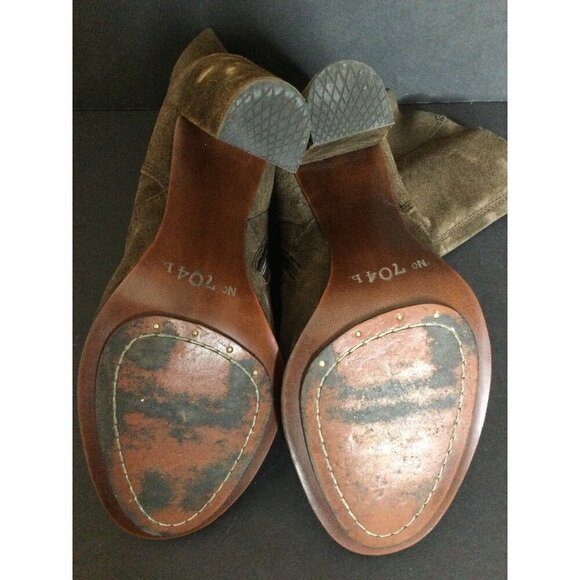 No 704 b EDDA Brown Suede High Heel Ankle Boots Size 39 8.5 Anthropologie - Picture 6 of 11